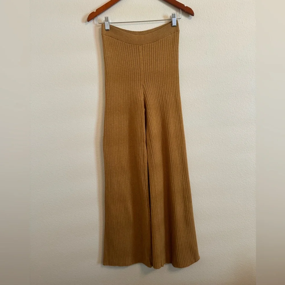 Free People Ribbed Knit Flare Pants
